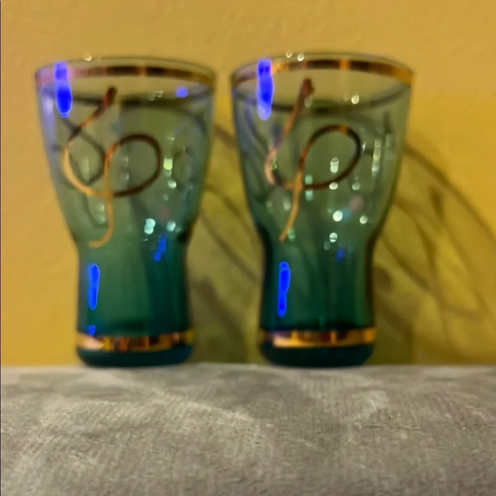 Elegant Blue and Gold Shot Glasses DL13